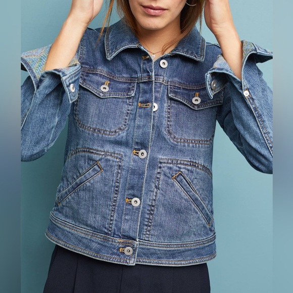 Pilcro Denim Trucker Jacket women’s size XXSP - Picture 1 of 8